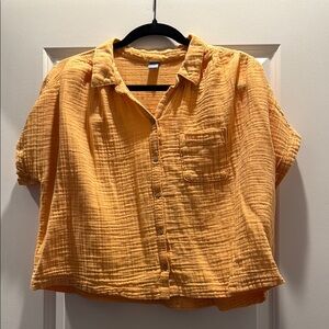 Orange Button-Up Shirt